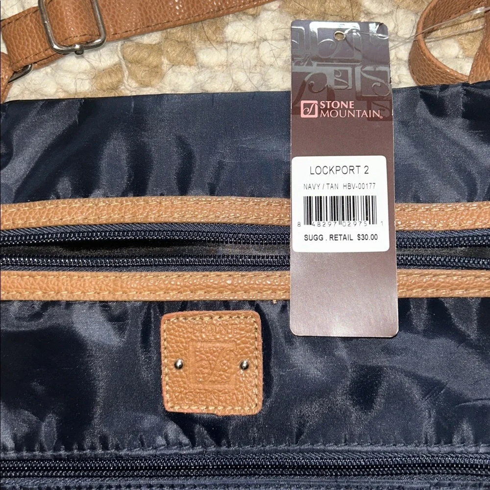 Stone Mountain Lockport Navy Blue Crossbody, NWT - Picture 2 of 3